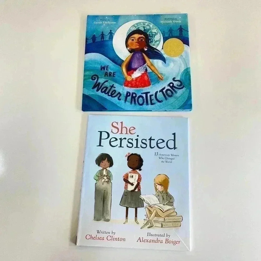 She Persisted & We Are Water Protectors Hardcover NEW Children's Picture Books